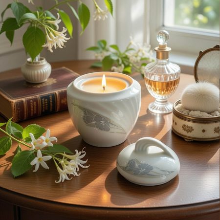 Lumanare parfumata Raze de soare cu parfum de caprifoi sau Mana Maicii Domnului