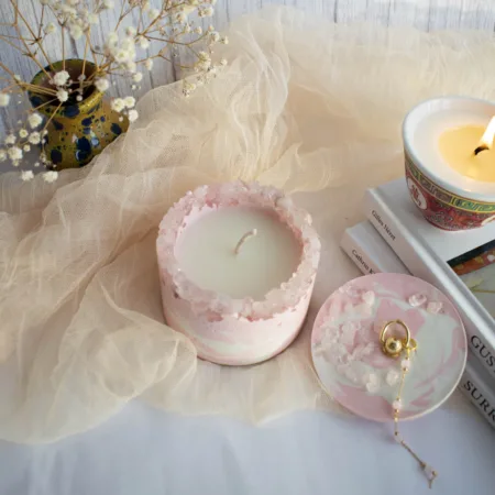 Lumânare parfumată Pink Therapy din ceară de cocos 100%