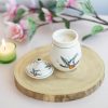 Lumânare parfumată Lily în recipient vintage din ceramică bavareză cu parfum de liliac