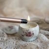 Lumânare parfumată Raze de soare în vas vintage din porțelan de Boemia cu parfum floral - imagine 6