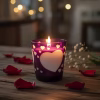 Love – lumânare parfumată parfumată din ceară de soia în vas din sticlă groasă
