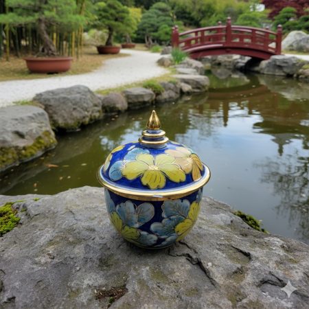 Lumanare parfumata Oriental Luxury in vas vintage din portelan Benjarong