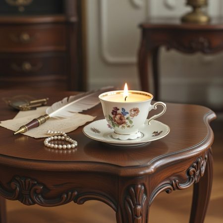 Lumanare parfumata Antoinette in vas din portelan danez cu parfum Lady Million Type