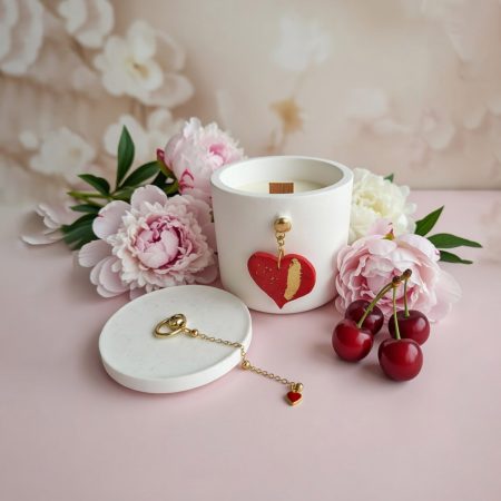 Soul Flame - Lumanare parfumata din ceara de soia 100% cu parfum de bujori si cirese