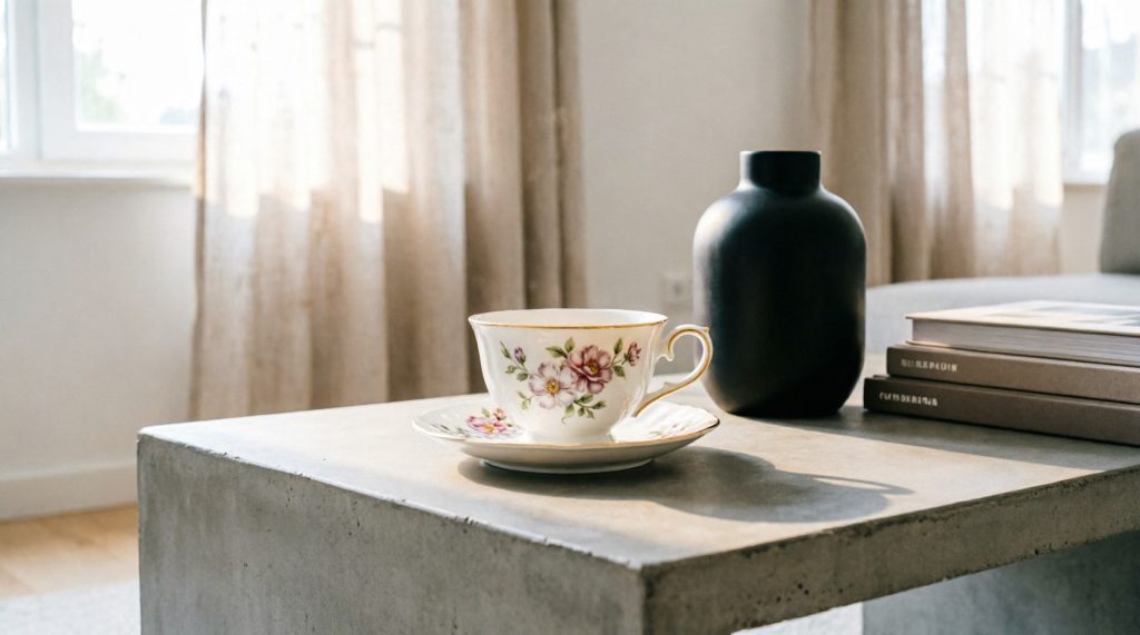 Mix & Match: Cum integrezi un vas vintage de porțelan într-un interior modern 1 cana de portelana vintage 1
