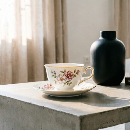 Mix & Match: Cum integrezi un vas vintage de porțelan într-un interior modern 1 cana de portelana vintage 1